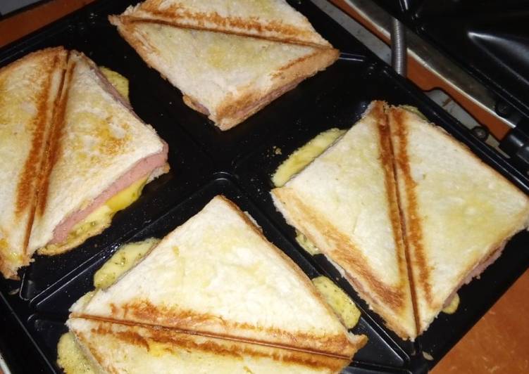 Cheese and ham sandwich