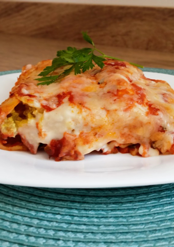 Una foto de Canelones de carne y ricotta