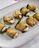 Involtini di zucchine e gamberetti
