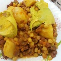 Gidheri mixed with Irish potatoes A picture of Gidheri mixed with Irish potatoes.
