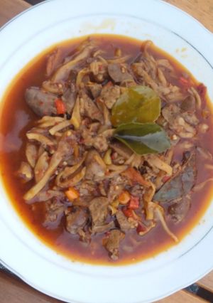 Foto resep Jamur Hati Ayam Masak Pedas