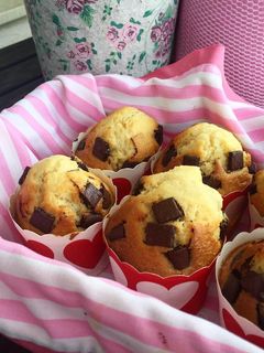 Una foto de Muffins con pepitas de chocolate 🍫