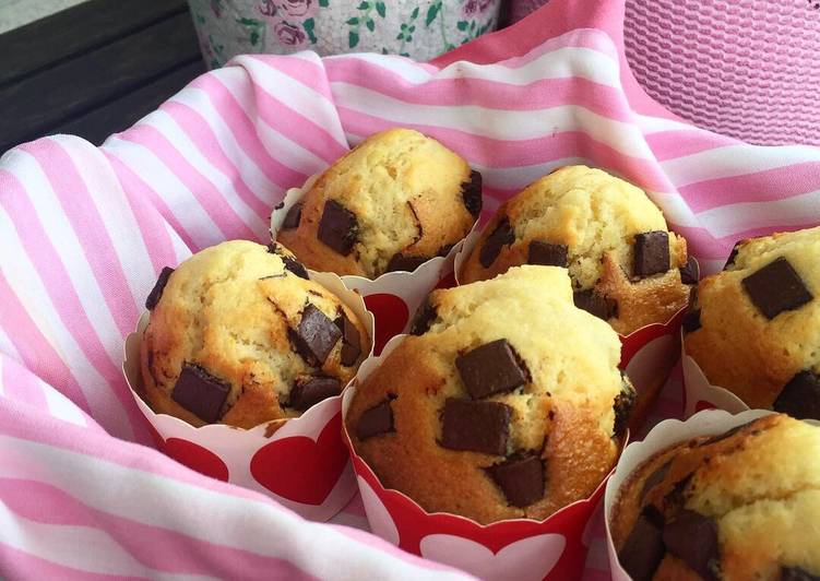 Muffins con pepitas de chocolate 🍫