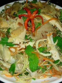 Hình của món Gỏi Gà Hoa Chuối.
