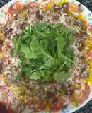 577. Carpaccio de tomate a las tres texturas (entrante)