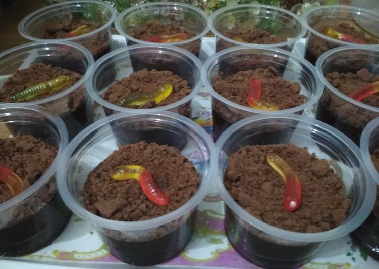 Snack Anak - Dirt cups/Puding cacing/Puding Pot