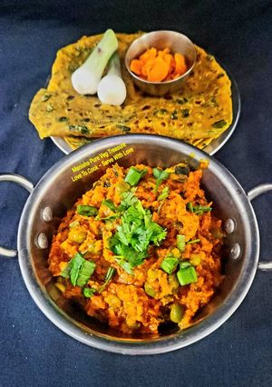 A picture of Fresh Green Turmeric Gujarati Sabzi - લીલી હળદર નું શાક.