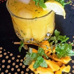 Mango Mint Spicy mocktail A picture of Mango Mint Spicy mocktail.