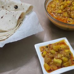 A picture of Paneer and corn sabzi.