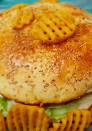 صورة لوصفة ميغا برغر mega burger 🍔 🍔🍔🍔
