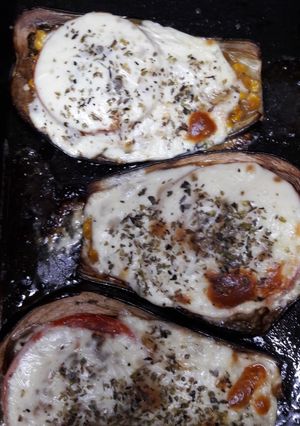 Una foto de Berenjenas rellenas al horno