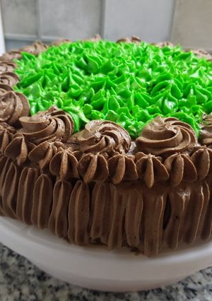 Una foto de Torta de chocolate y menta