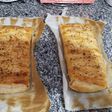 Trenzas de hojaldre rellenas de jamón y queso con bechamel