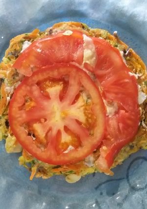 Una foto de TORTILLA DE ZAPALLITO Y ZANAHORIA 💚🧡