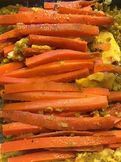 A picture of California Farm Grilled Carrot and Cashew Vegan Cheese Dinner.