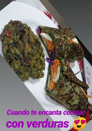 Una foto de Panqueques de espinaca rellenos Fantasticos!