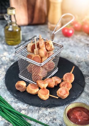 Foto resep Sate Sosis Goreng Kulit Pangsit