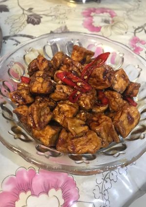 Foto resep Tahu tumis lada hitam pedas