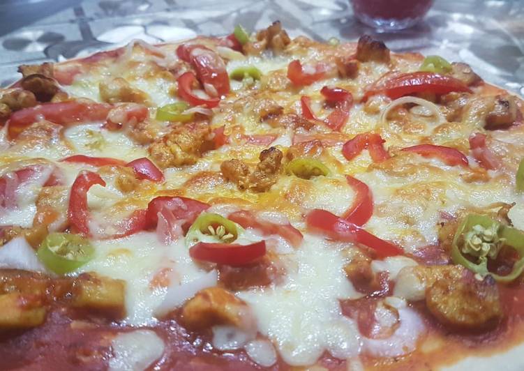 Spicy fajita pizza