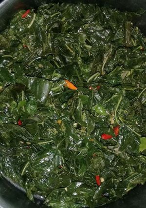 Foto resep Tumis daun singkong terasi mantull