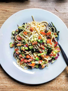 A picture of Avocado, Tomato, Lime Spaghetti.