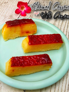 Foto resep Steamed Cassava Cake with Caramel
