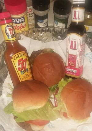 A picture of Hamburgers really tasty.