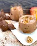 Mousse de chocolate com aquafaba e maçã