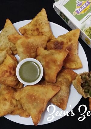 A picture of Homemade Chicken Matar Samosas.