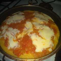 Una foto de Pizza de polenta