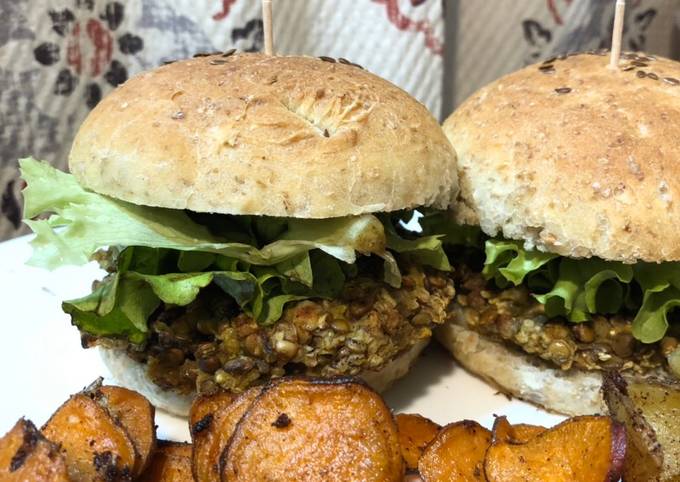 Hamburguesas de lentejas y quinoa Receta de maru castelo ♡- Cookpad