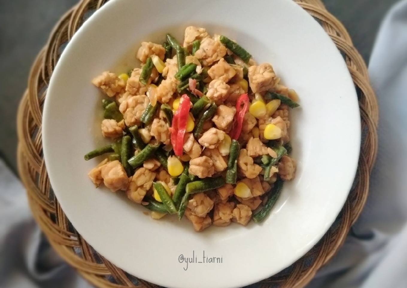 Tumis Tempe Kacang Panjang