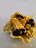 Black bean, corn and chicken nachos