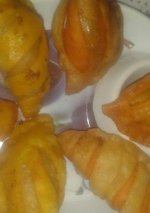 A picture of Homemade colour full gujiya.