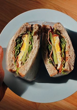 A picture of Breakfast with Rolled Sandwich (Eat Clean).