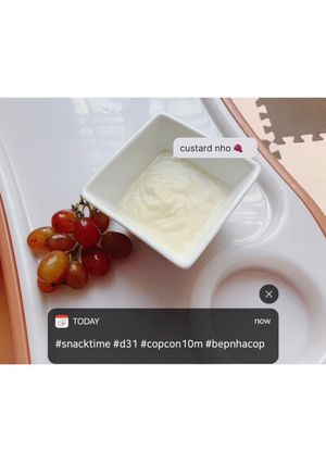 Hình của món Custard nho 🍇 và sữa ct.