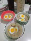 Bubur ayam oat (manfaatkan sisa opor lebaran)
