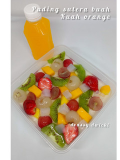 Foto resep Puding sutera buah kuah orange