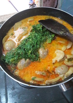 Foto resep Gulai jengkol + daun singkong