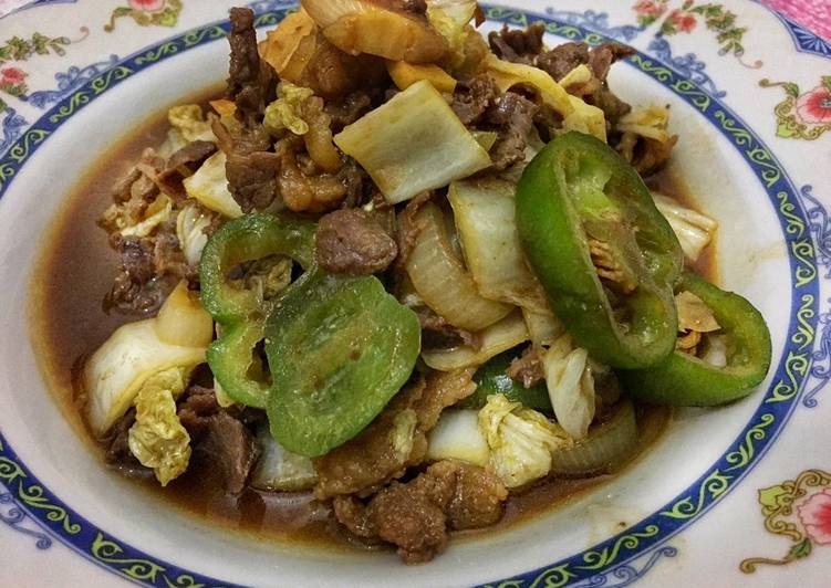 Resep Beef Teriyaki mix sawi yang Sempurna