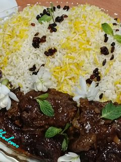 عکسی از دستور خورش گوشت گردن با آلو