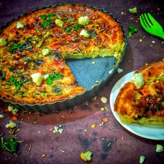 A picture of Cauliflower Quiche.