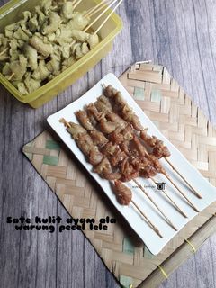 Foto resep Sate kulit ayam ala warung pecel lele