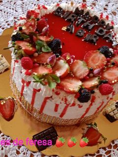 صورة لوصفة كيكة حمراء 🍓🍓🍓