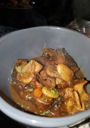 A picture of Pan cooked Oxtail.