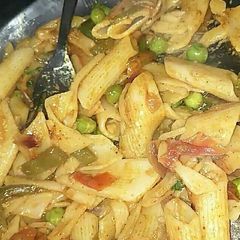 A picture of Peas pasta.