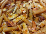 Una foto di pasta sugo