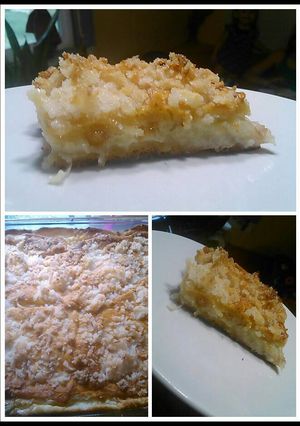 A picture of Creamy coconut cream cheese dessert.