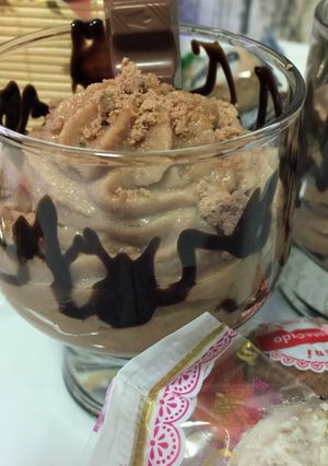 Una foto de Mousse de mantecados
