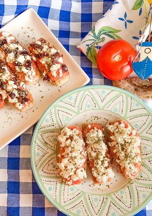 Une photo de Cretan Dakakia 🇬🇷 (authentique Greque recette + diététique)